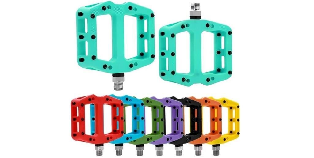 Briviga 1DU+1 Kapalı Rulman Bisiklet Plastik Pedal Kırmızı 110x125mm