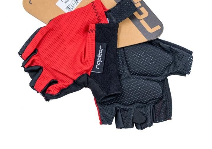 Raptor Cırtsız Silikon Jelli Destekli Bisiklet Eldiveni Kırmızı