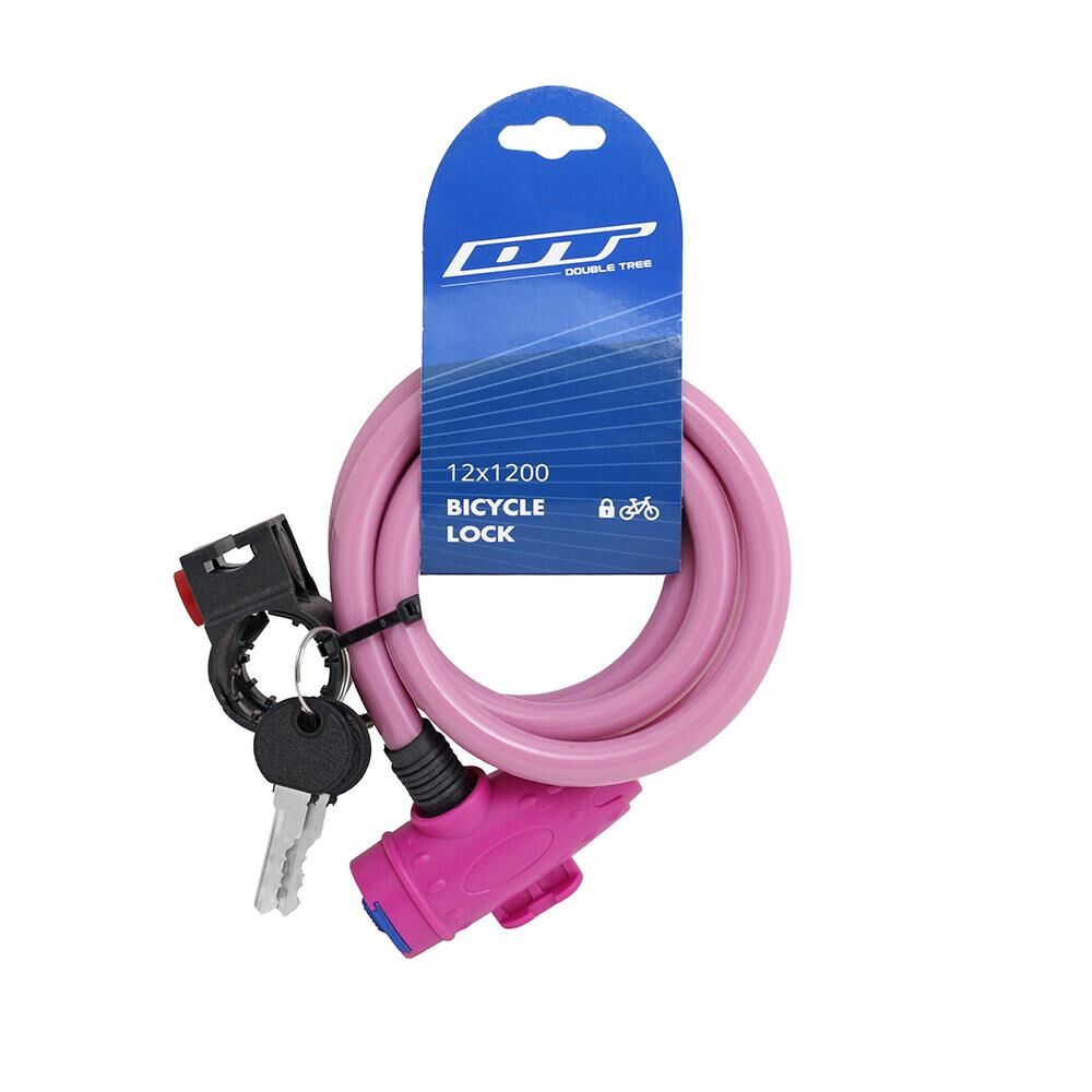 Impact DT Anahtarlı Bisiklet Kilidi 12x1000 Pembe