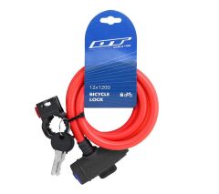 Impact DT Anahtarlı Bisiklet Kilidi 12x1000 Kırmızı