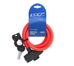 Impact DT Anahtarlı Bisiklet Kilidi 12x1000 Kırmızı