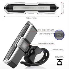 Rohs 2 Renk 168 Lümen Usb Şarjlı Polis Çakar Bisiklet Stop