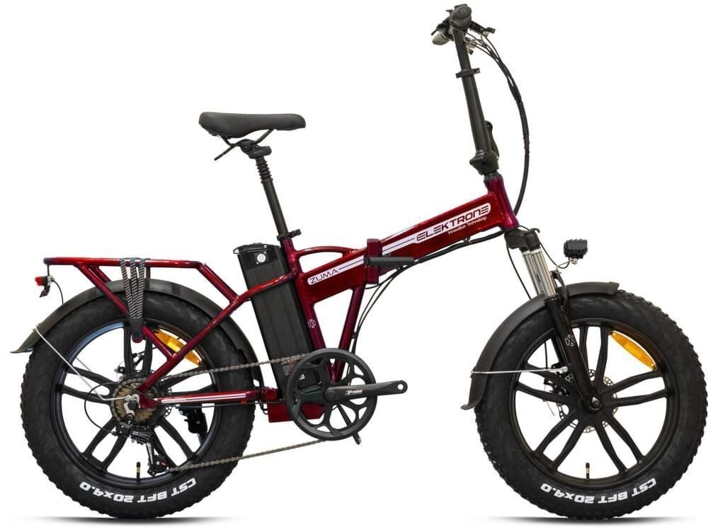 Kron Elektron Zuma H Disk 20 Jant Elektrikli Katlanır Bisiklet Kırmızı