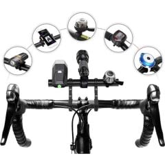 Tex Xbyc 798 Çift Ayak Uzun 20 cm Gidon Uzatma Aparatı Aluminyum Siyah