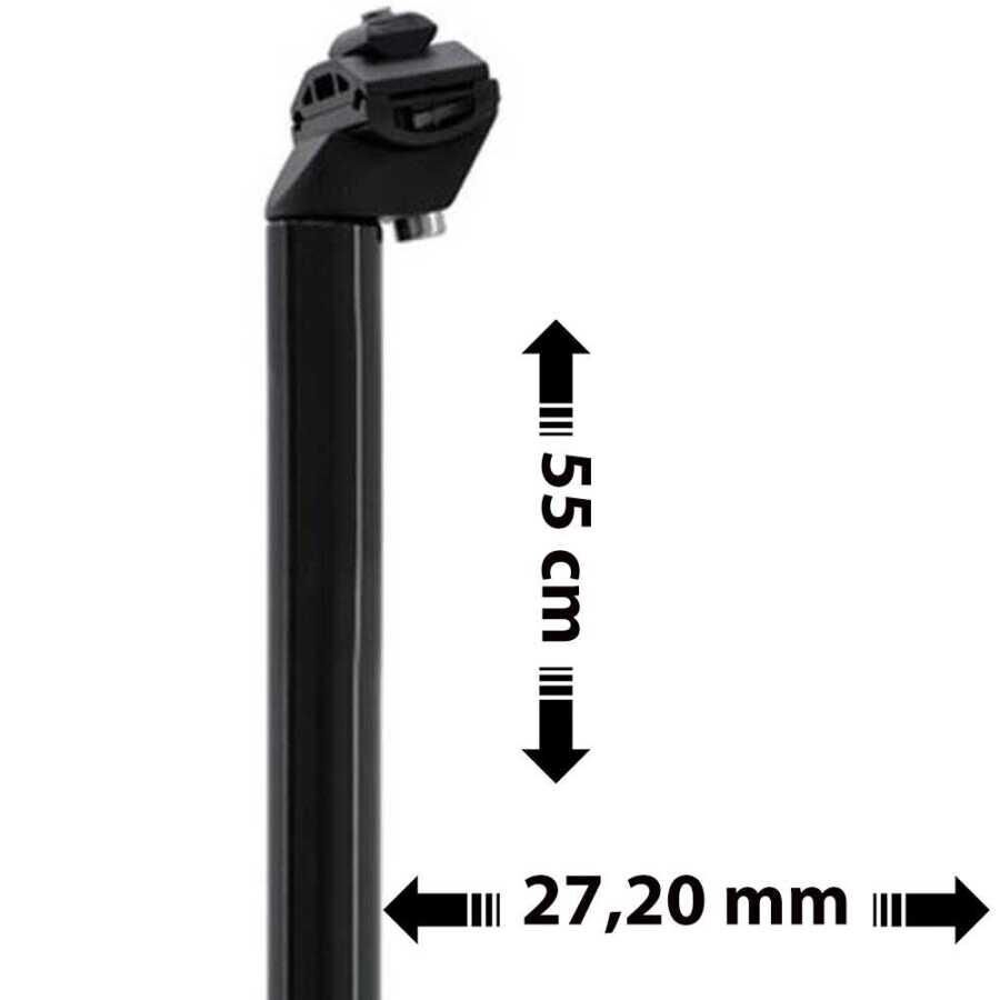 AYD Aluminyum Kızaklı 27.2 Sele Borusu 550 mm Siyah