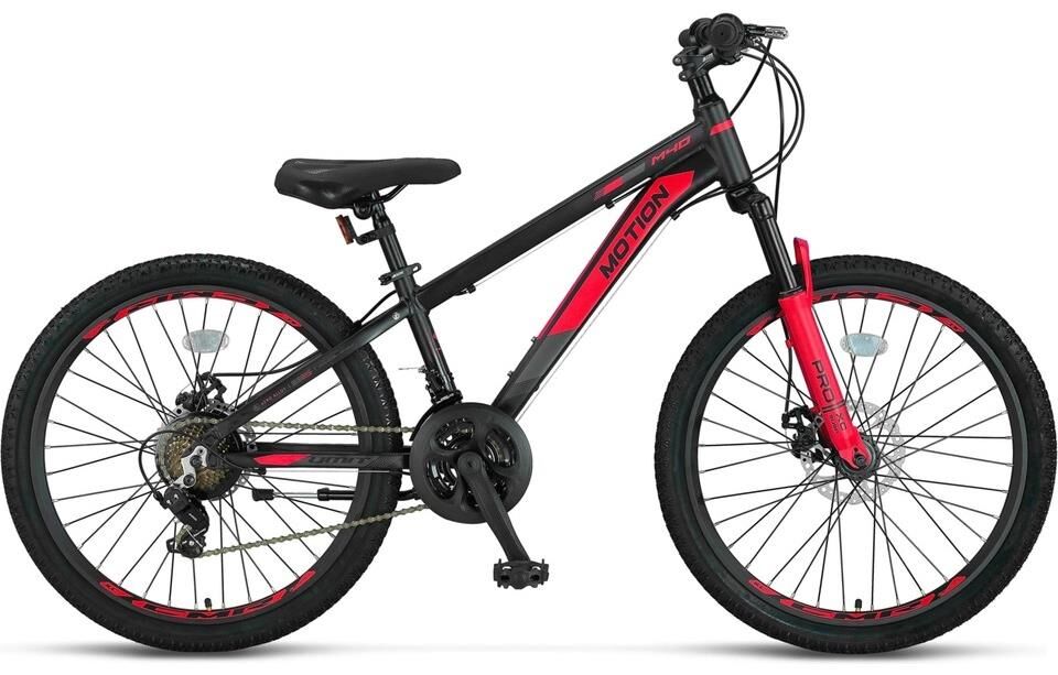 2026 Ümit Motion 2D M Disk 24 Jant Bisiklet Siyah-Kırmızı