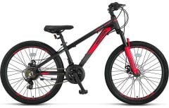 2026 Ümit Motion 2D M Disk 24 Jant Bisiklet Siyah-Kırmızı