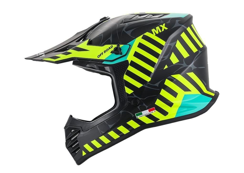 Sway FS-618 Alert Full Face Kask Siyah-Yeşil