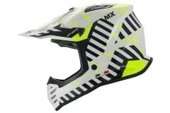 Sway FS-618 Alert Full Face Kask Beyaz/Sarı