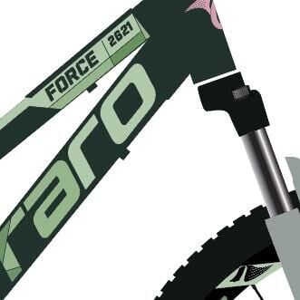 2026 Carraro Force 601 V Fren 26 Jant Dağ Bisikleti Koyu Yeşil/Pembe