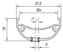 Mach1 TRUCKY 32 27.5 Jant Çemberi 32 Delik Disk Fren Siyah Yüzüklü