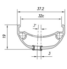 Mach1 TRUCKY 32 29 Jant Çemberi 32 Delik Disk Fren Siyah Yüzüklü