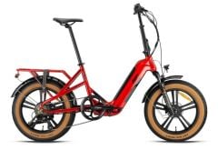 Loop Coaster 20 Kolon Elektrikli Katlanır Bisiklet Fat Bike Kırmızı