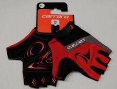 Carraro V7A Kısa Jelli Bisiklet Eldiveni Siyah-Kırmızı