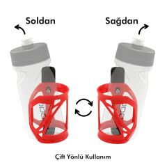 Impact T-SIDE Sağ/Sol Ayarlı Plastik Suluk Matara Kafesi Beyaz