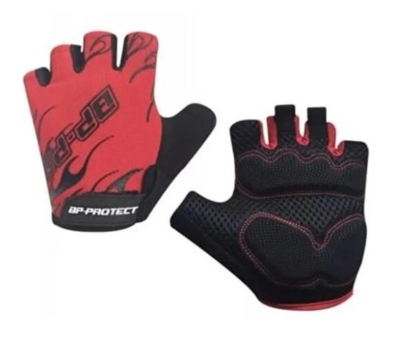 Forte GT HJ-1501 Protect Kısa Parmak Jelli Bisiklet Eldiven Kırmızı