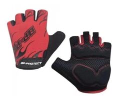 Forte GT HJ-1501 Protect Kısa Parmak Jelli Bisiklet Eldiven Kırmızı