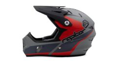 Raptor KS05 Full Face Kross Kaskı Gri/Kırmızı