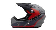 Raptor KS05 Full Face Kross Kaskı Gri/Kırmızı