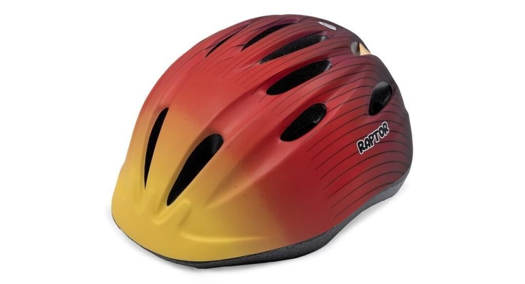 Raptor Sunset HB63 Çocuk Bisiklet Kaskı Kırmızı/Sarı M