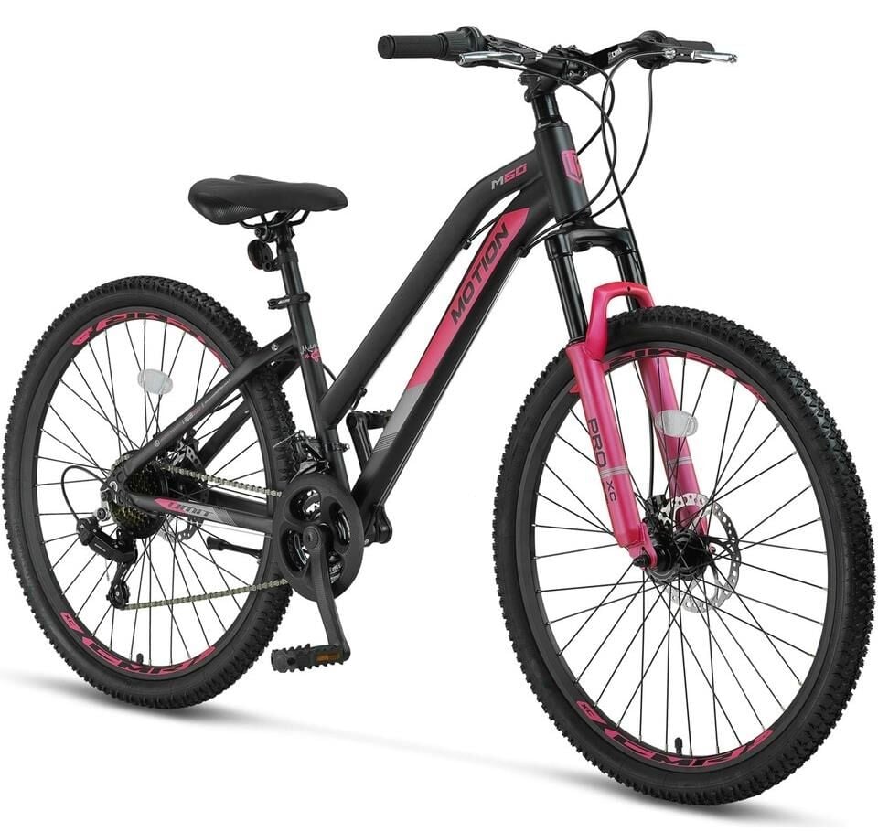 2026 Ümit Motion Lady 2D M Disk 24 Jant Bisiklet Siyah-Pembe