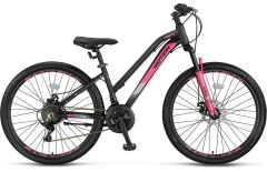 2026 Ümit Motion Lady 2D M Disk 24 Jant Bisiklet Siyah-Pembe