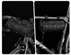 Forte GT 803 Bisiklet Gidon Çantası Yatay Silindir Siyah