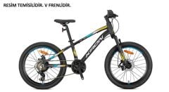2026 Kron XC 75 V Fren 24 Jant Çocuk Bisikleti Mat Siyah/Sarı