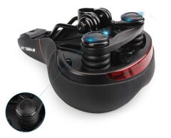 Baisk 1838 Işıklı Geniş Yaylı Kanallı Rahat Bisiklet Sele Siyah/Kırmızı