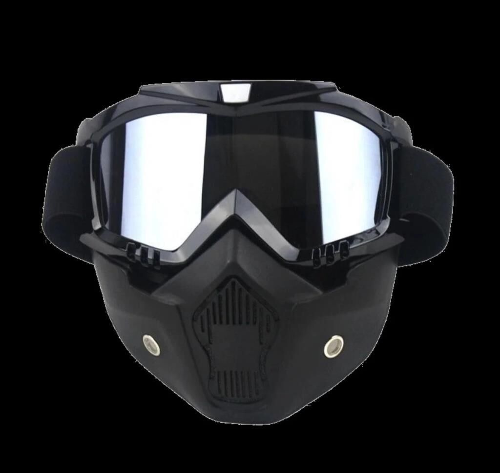 Forte GT 710 JET Maske Bisiklet Motosiklet Kros Gözlük Siyah