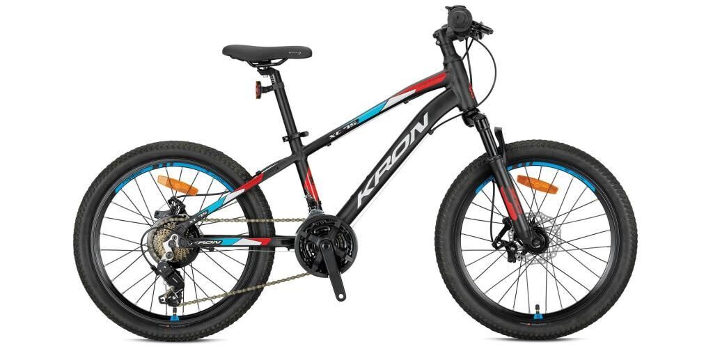 2026 Kron XC 75 M Disk 24 Jant Çocuk Bisikleti Mat Siyah/Kırmızı