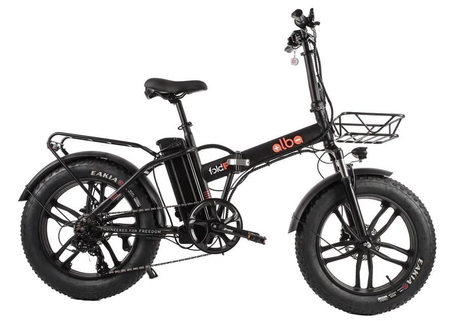 Alba Fold F Premium Fat Bike Elektrikli Katlanır Bisiklet Siyah
