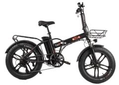 Alba Fold F Premium Fat Bike Elektrikli Katlanır Bisiklet Siyah