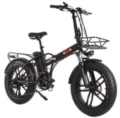 Alba Fold F Premium Fat Bike Elektrikli Katlanır Bisiklet Siyah