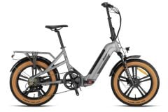 Loop Coaster 20 Kolon Elektrikli Katlanır Bisiklet Fat Bike Mat Gri